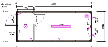 Bürocontainer 2,44 x 6,05 m